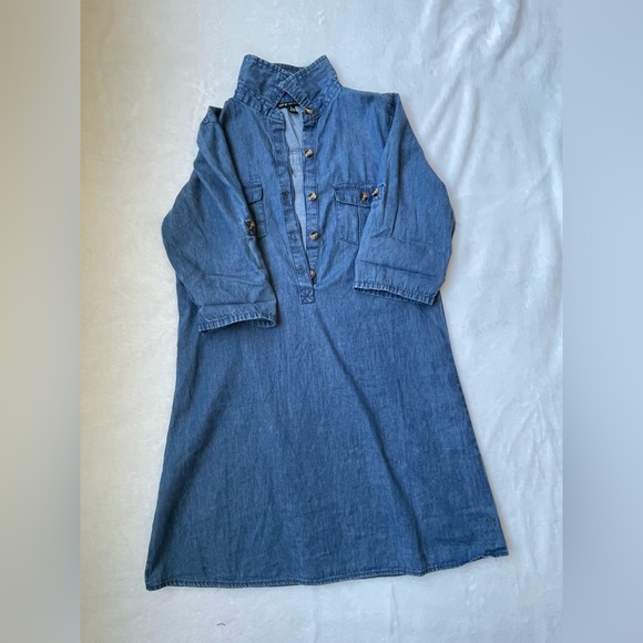 Blue denim girls New Glory Large 14/16 dress New with no tag - Picture 7 of 8